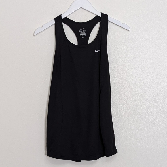 Nike Tank Women Medium Black Racerback Mesh Dri Fit - Picture 3 of 8